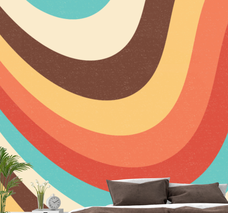 Colourful vintage lines Teenage Wall Murals - TenStickers