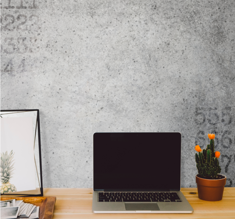 Concrete patterned background stone wall mural - TenStickers