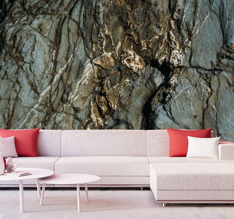 Cracked stone surface wall mural - TenStickers