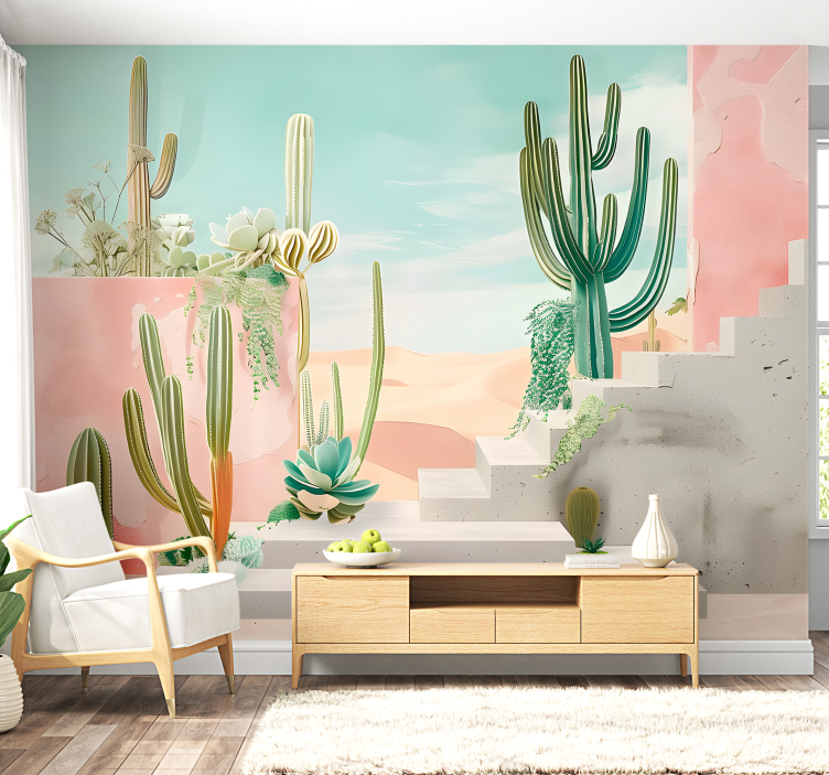 Desert design desert mural - TenStickers