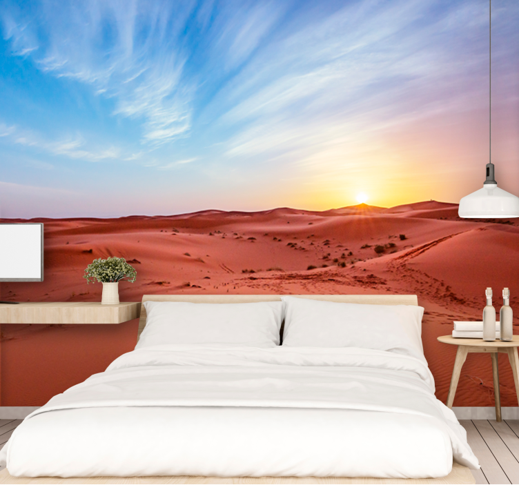 Desert in front of a sunrise Wall Mural - TenStickers