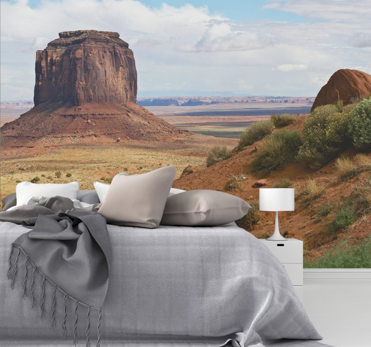 Desert Monolith Panorama landscape mural wallpaper - TenStickers