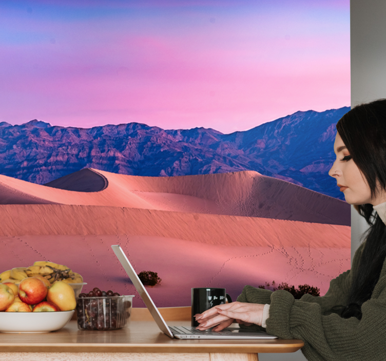 Desert mural golden dunes landscape - TenStickers
