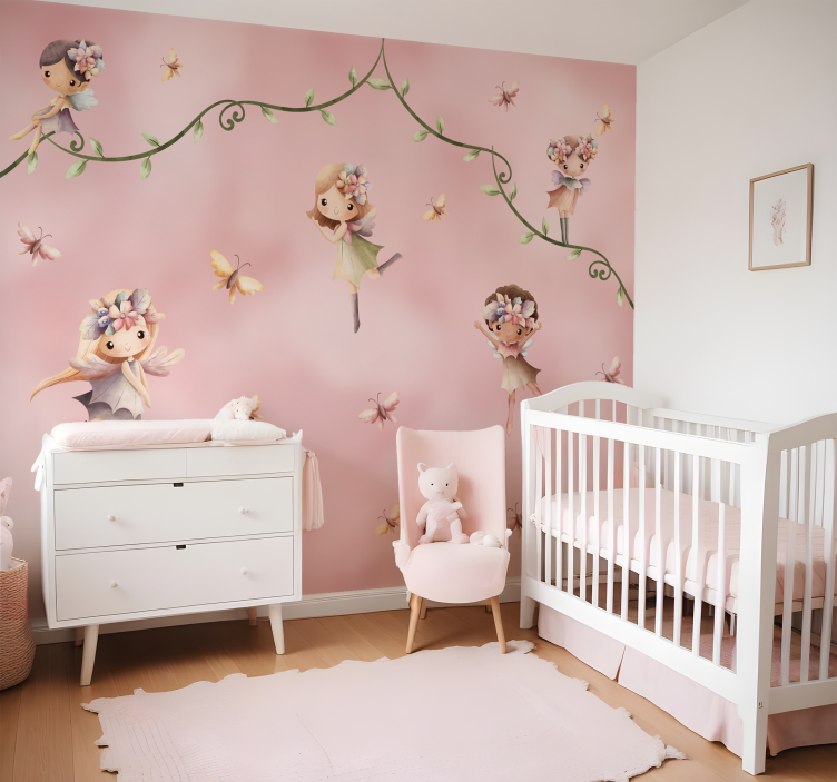 Dreamy fairies nursery mural - TenStickers