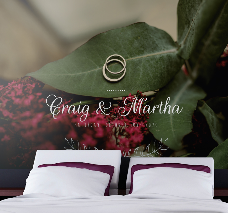 Eternal Wedding Rings love wall mural - TenStickers