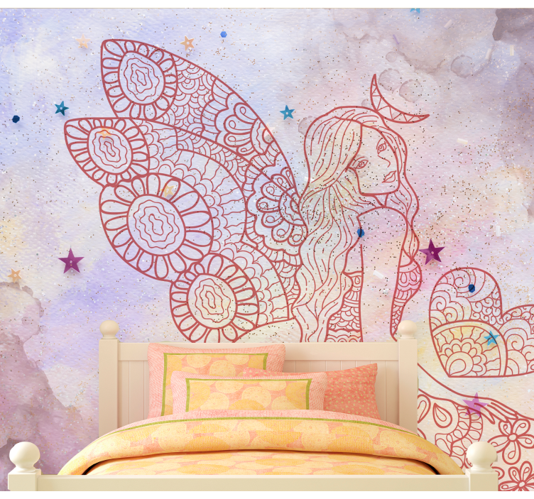Fantasy wall mural heartfelt fairy - TenStickers