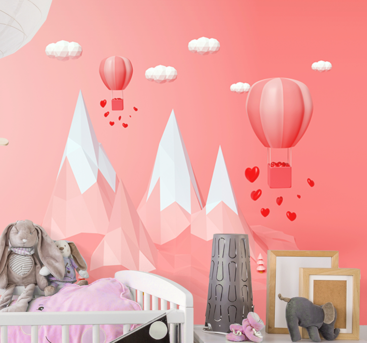 Fantasy wall mural hot air balloons art - TenStickers
