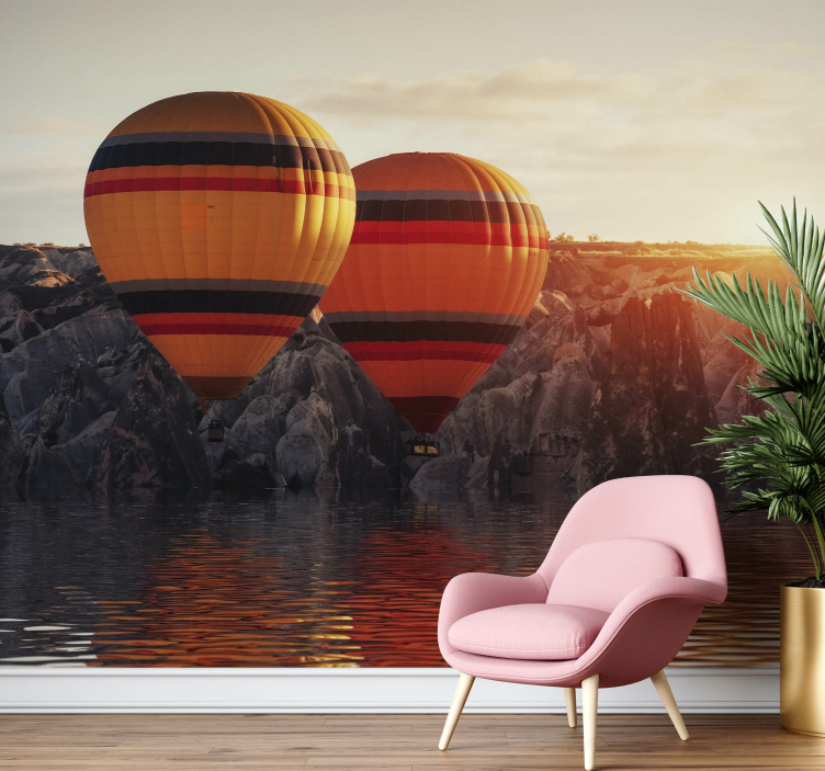 Floating Hot Air nature wall mural - TenStickers