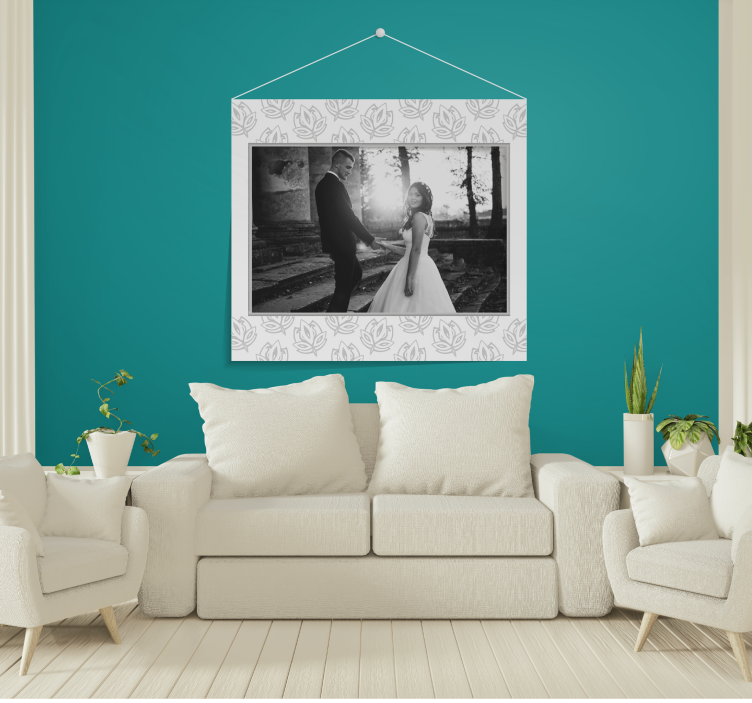 Floral Wall Frame custom wall mural - TenStickers