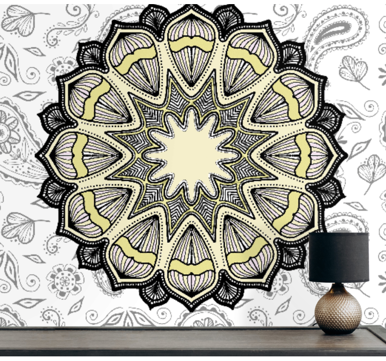 Misty pattern Mandala Wall Mural - TenStickers