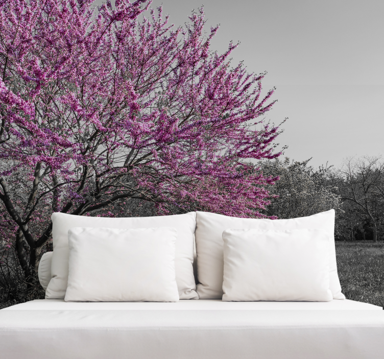 Flower mural cherry blossom tree art - TenStickers