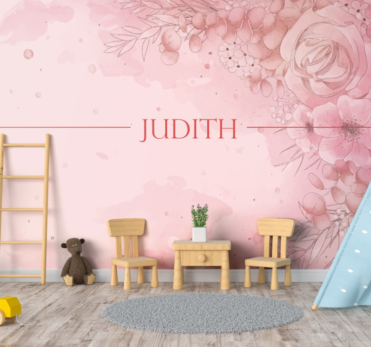 Flower mural customized floral design - TenStickers