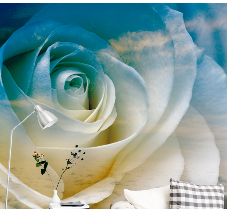 Flower mural rose blossom elegance - TenStickers