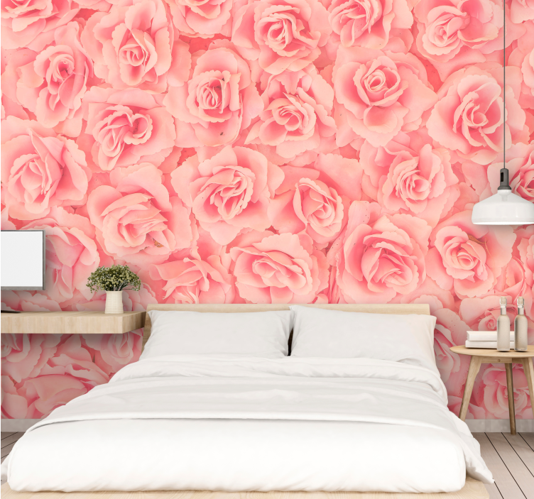Flower mural roses in bloom - TenStickers