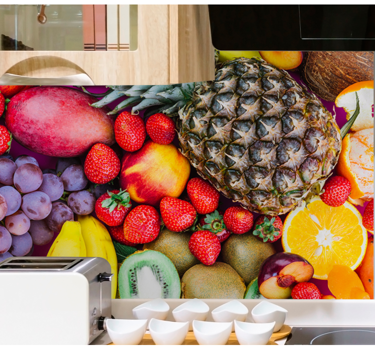 Flower mural vibrant fruit medley - TenStickers