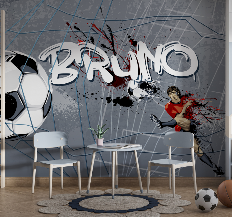 football player goal Teenage wall murals - TenStickers