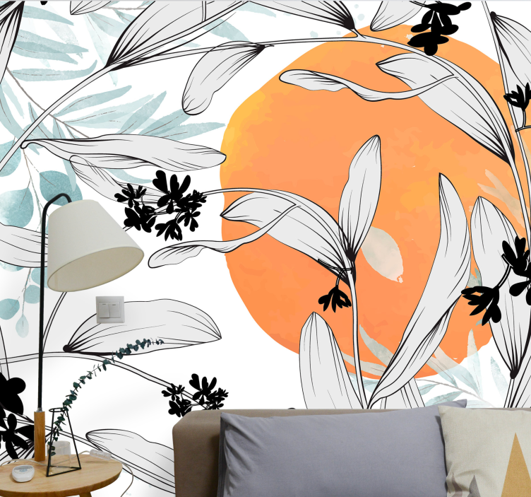 "Glamour style" floral Abstract Wall Murals - TenStickers
