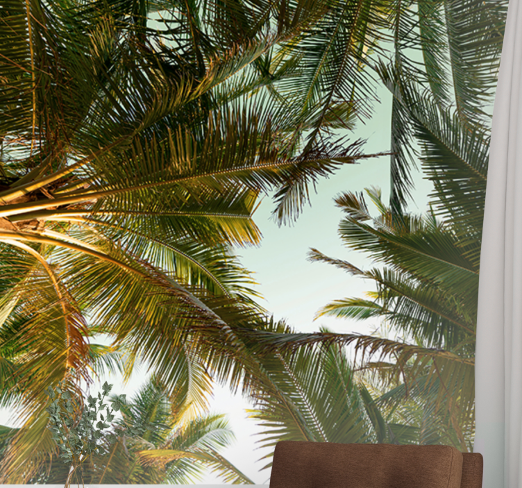 Green palm tree leaves  Forest Wall Mural - TenStickers