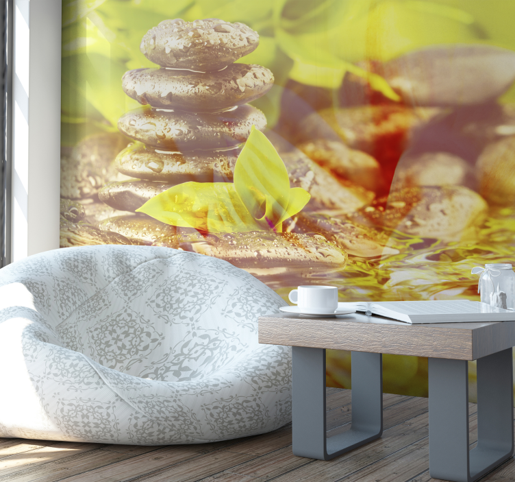 Harmony Stone Stack zen wall mural - TenStickers
