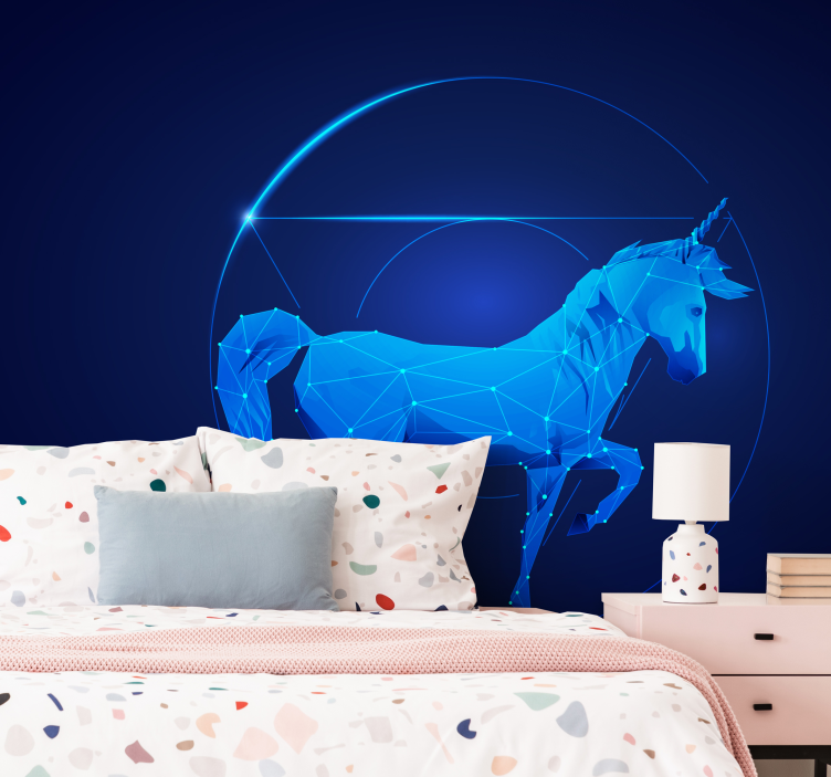 Holographic unicorn kids wall murals - TenStickers
