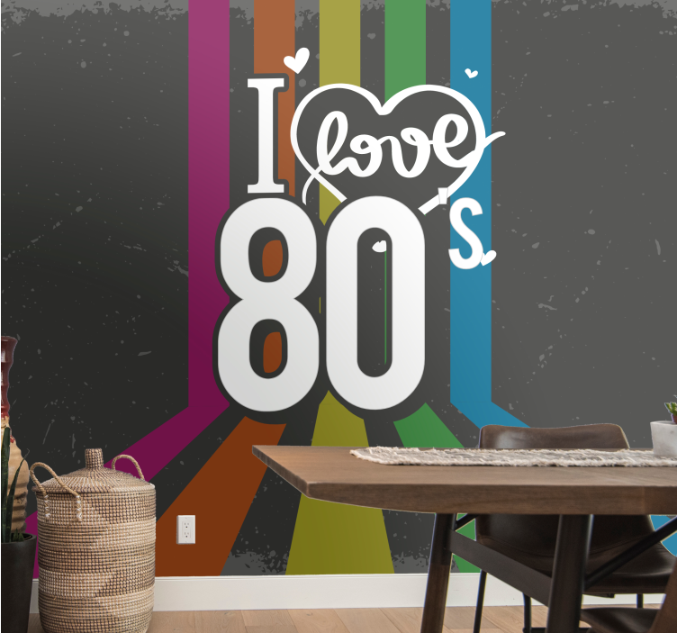 I love the 80s vintage wall mural - TenStickers