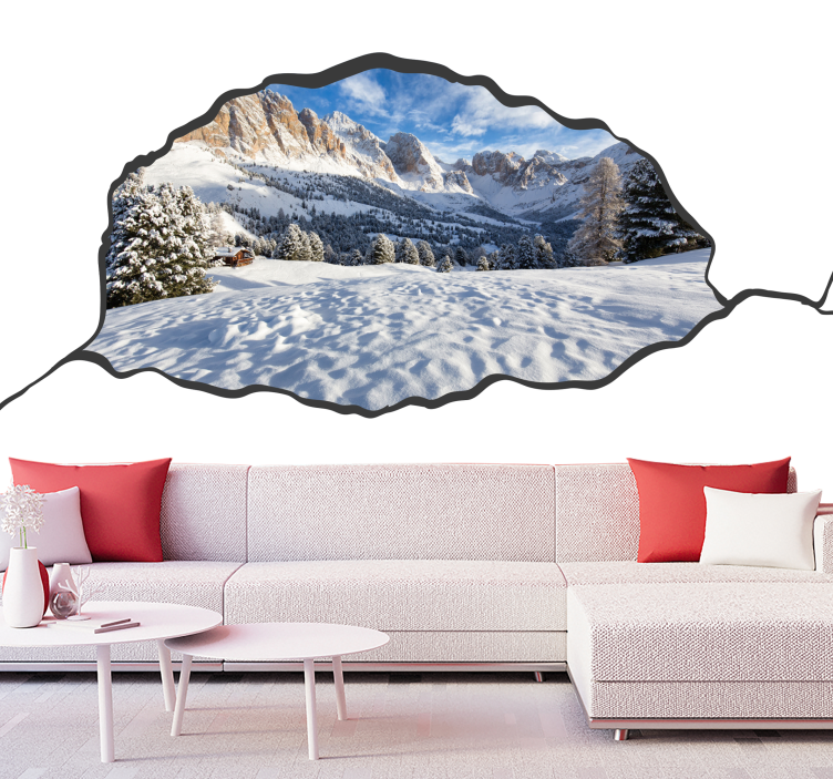 Icy Peak Scenery mountain wall mural - TenStickers