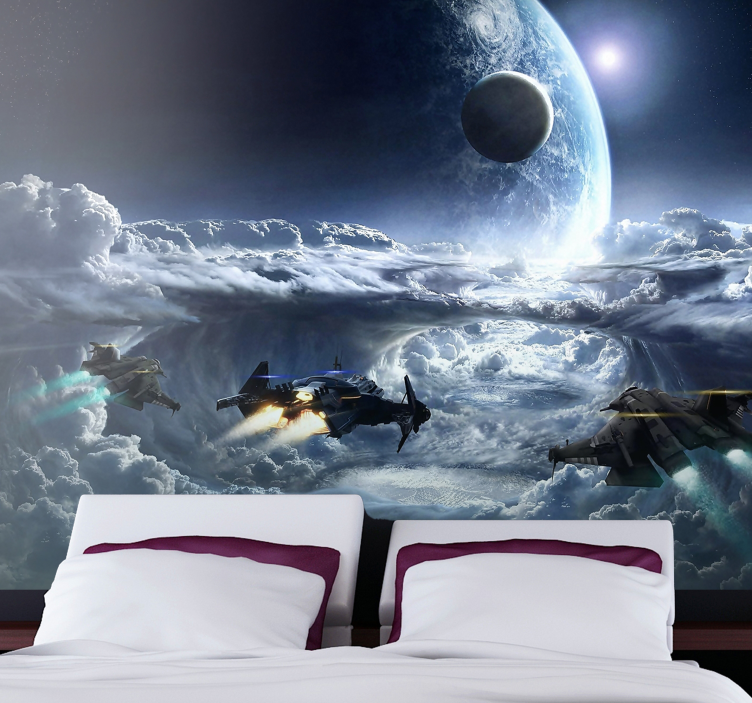 Interstellar Flight Scene space mural - TenStickers