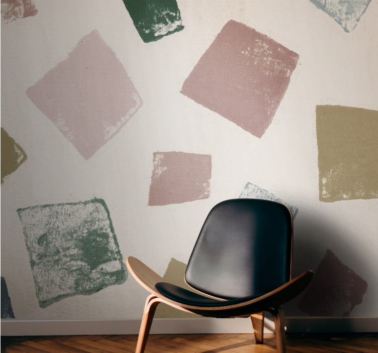 "Japandi" squared Abstract Wall Murals - TenStickers
