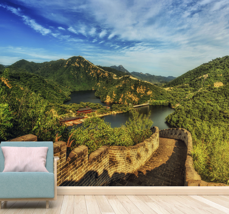 Landscape mural wallpaper great wall view - TenStickers