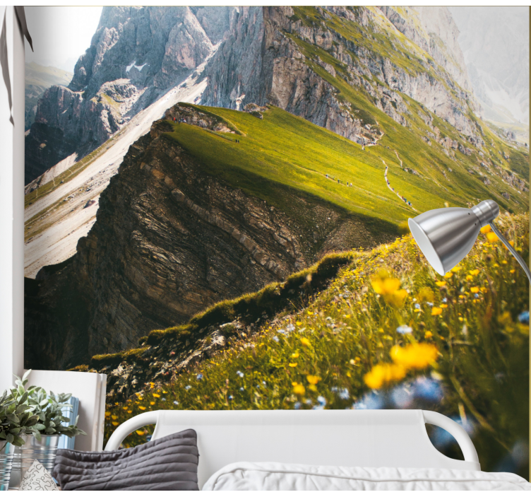 Landscape mural wallpaper mountainous landscape - TenStickers