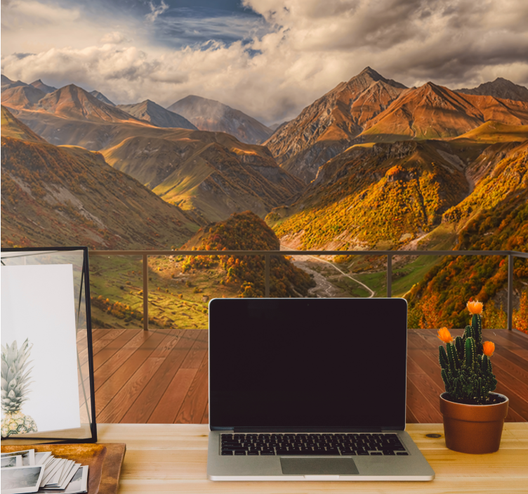 Landscape mural wallpaper regal mountain view - TenStickers