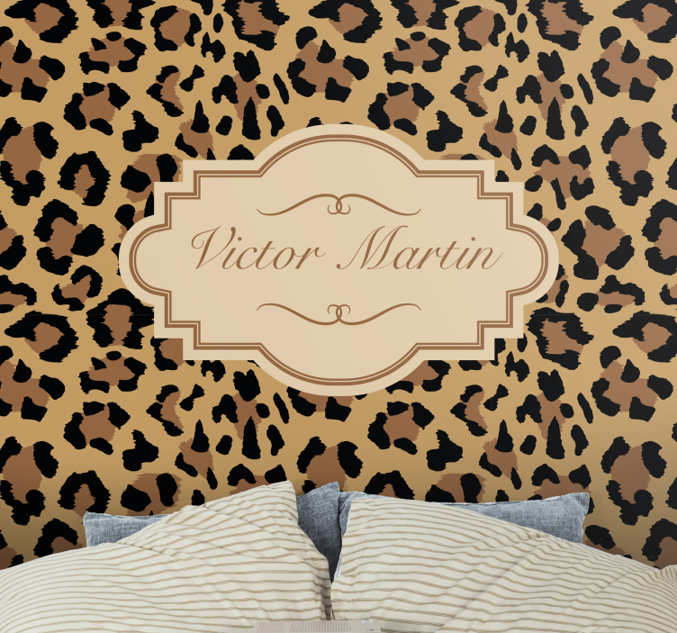 Leopard Print Pattern animal wall mural - TenStickers