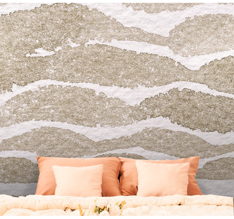Light brown colors waves pattern  Wall Murals - TenStickers