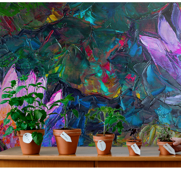 Lively Blossom Composition flower mural - TenStickers