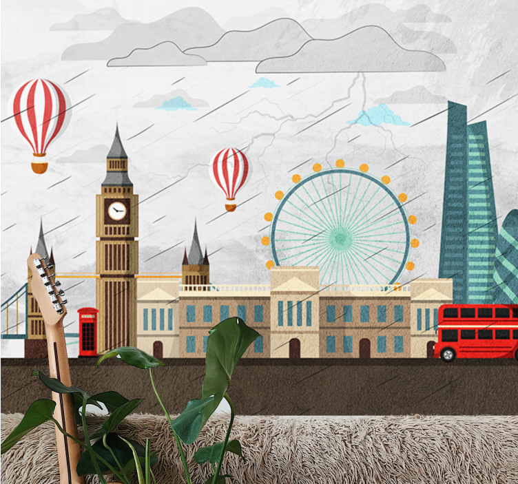 London wall mural london skyline journey - TenStickers