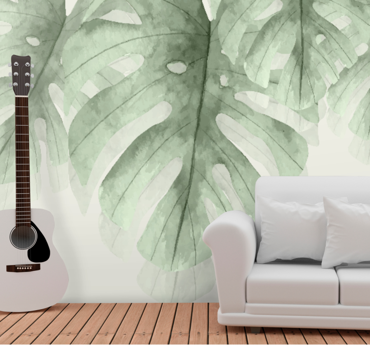 Big tropical leave nature wall mural - TenStickers