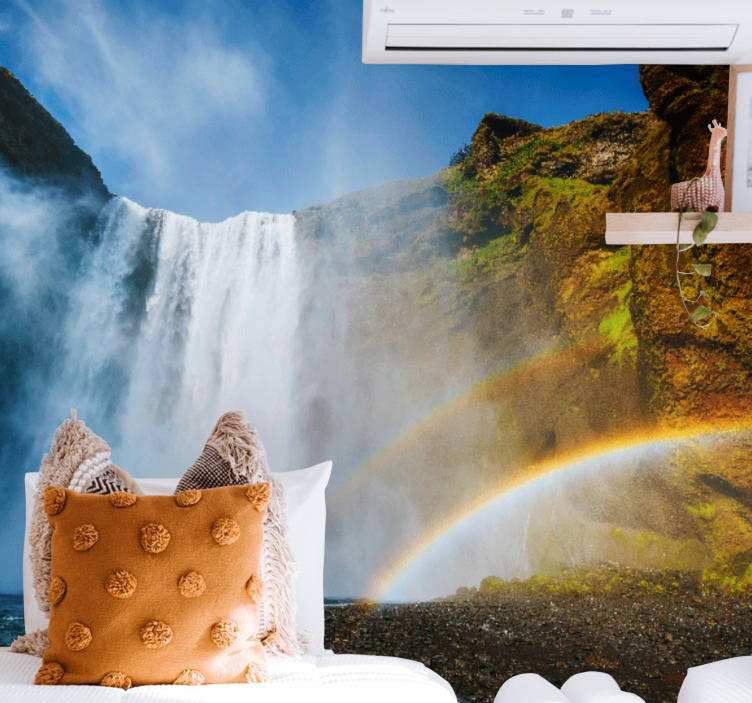 Majestic Rainbow View waterfall mural - TenStickers