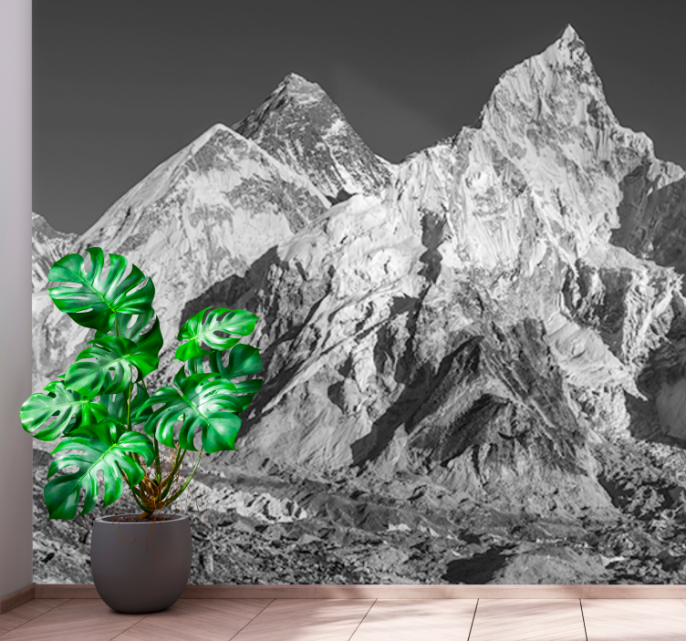 Mountain wall mural majestic peak range - TenStickers