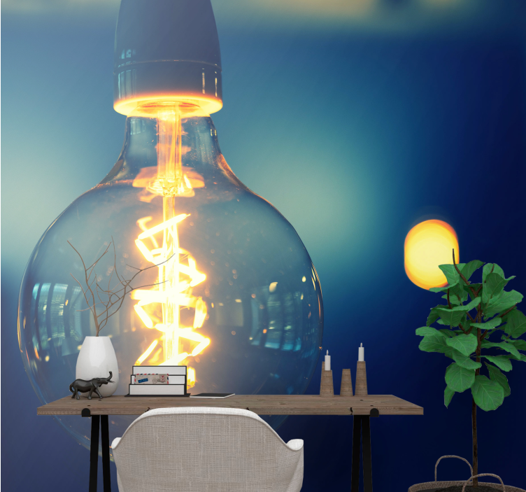 Mural quote elegant light fixture - TenStickers