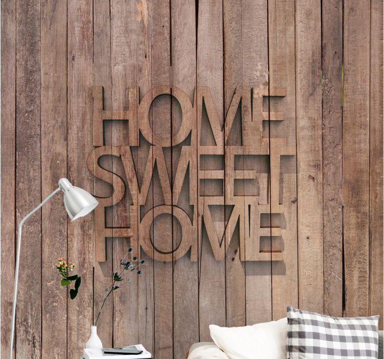 Mural quote home sweet home decor - TenStickers