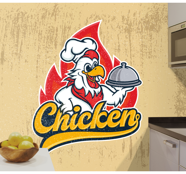 Music mural chef chicken serving platter - TenStickers
