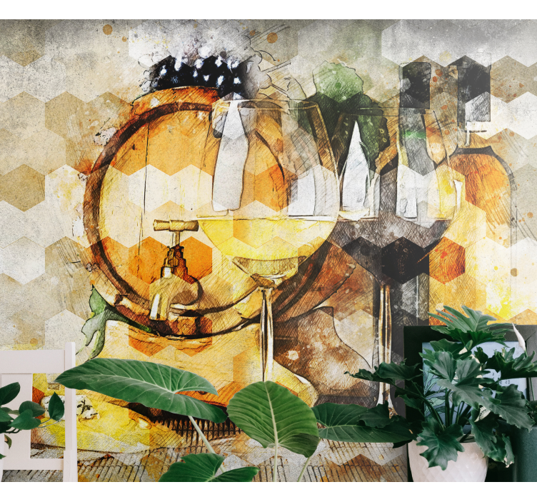 Music mural wine barrel artwork - TenStickers