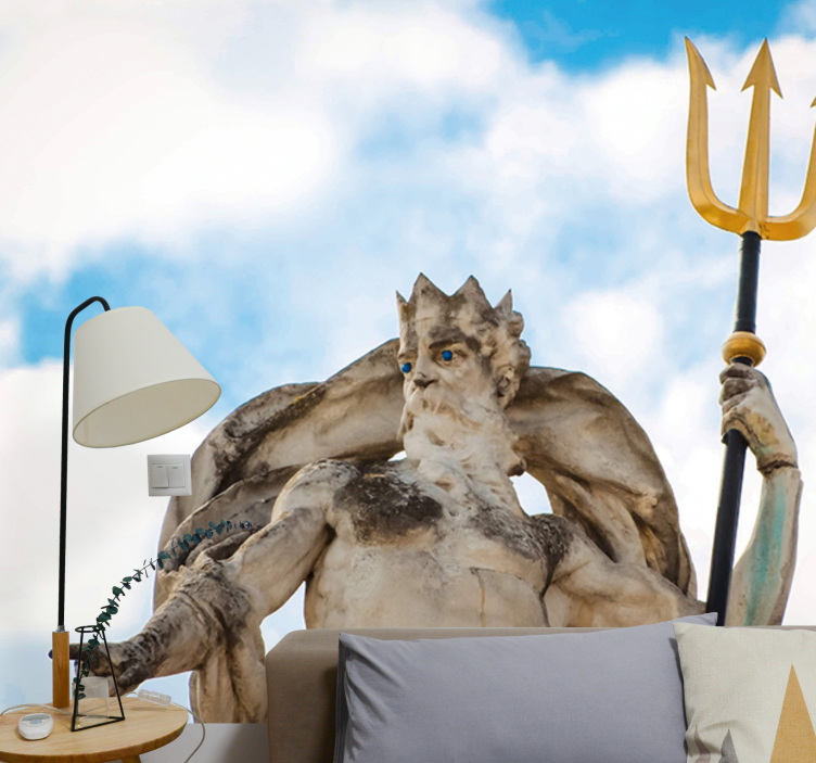 Mythical ocean ruler painting wall mural - TenStickers