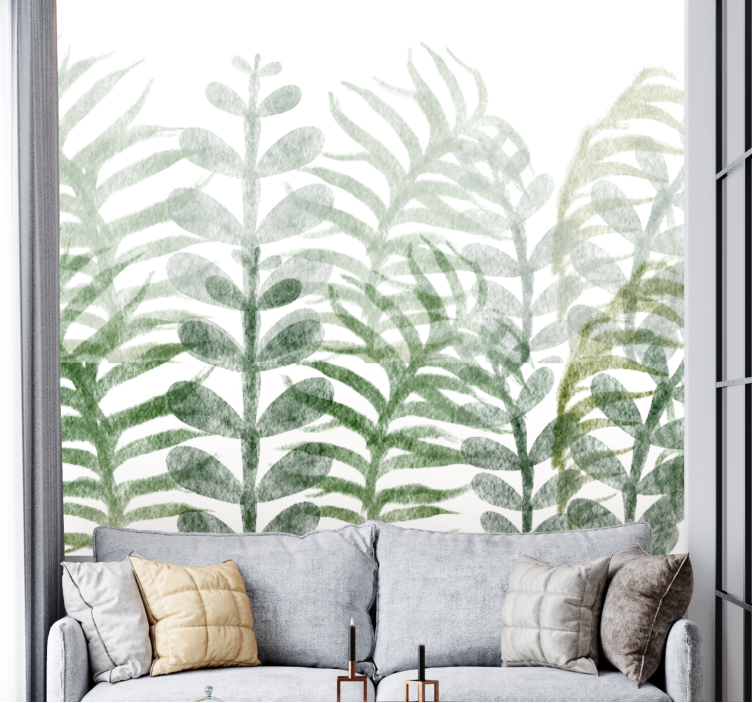 Nature wall mural foliage design - TenStickers