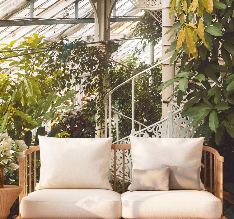 Nature wall mural lush greenery retreat - TenStickers