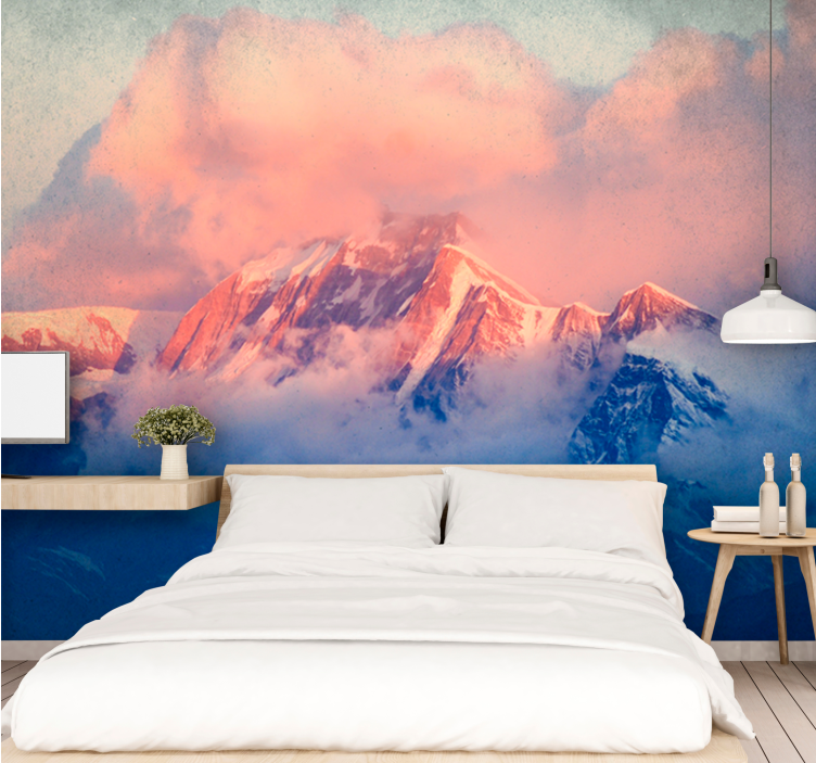 Nepal landscape aesthetic colours wall mural - TenStickers