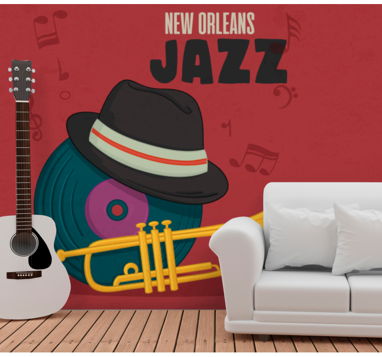 New Orleans Jazz music notes wall mural - TenStickers