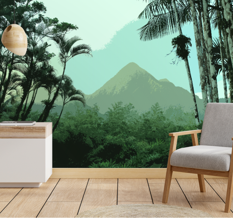 Oasis Jungle Forest Wall Mural - TenStickers