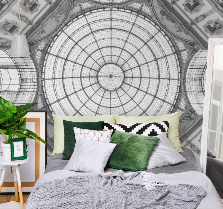 Painting wall mural architectural glass dome - TenStickers