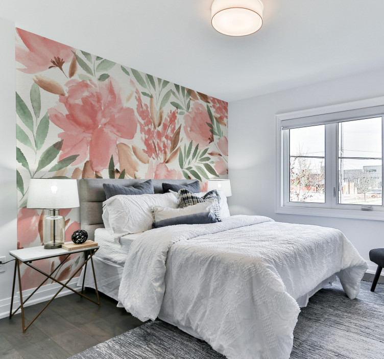 papier peint panoramique florale panoramic mural - TenStickers